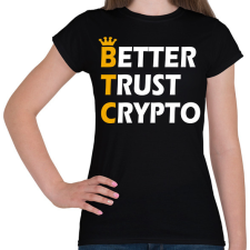 PRINTFASHION BTC - Női póló - Fekete női póló