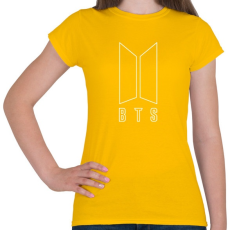 PRINTFASHION BTS fehér - Női póló - Sárga