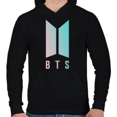 PRINTFASHION BTS - Férfi kapucnis pulóver - Fekete