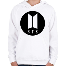 PRINTFASHION BTS - Gyerek kapucnis pulóver - Fehér