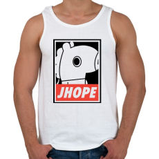 PRINTFASHION BTS Jhope - Férfi atléta - Fehér