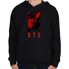 PRINTFASHION bts-jhope - Gyerek kapucnis pulóver - Fekete