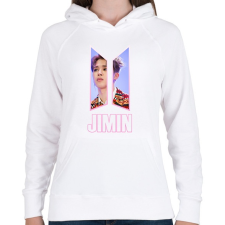 PRINTFASHION BTS Jimin - Női kapucnis pulóver - Fehér női pulóver, kardigán