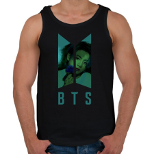 PRINTFASHION bts-Jungkook - Férfi atléta - Fekete atléta, trikó