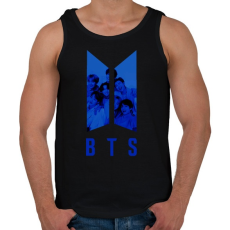 PRINTFASHION bts-kék - Férfi atléta - Fekete