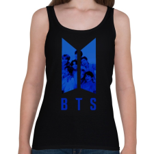 PRINTFASHION bts-kék - Női atléta - Fekete női trikó