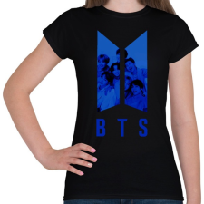 PRINTFASHION bts-kék - Női póló - Fekete női póló