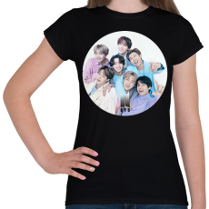 PRINTFASHION BTS Kpop - Női póló - Fekete