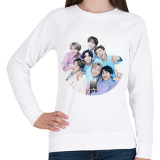 PRINTFASHION BTS Kpop - Női pulóver - Fehér