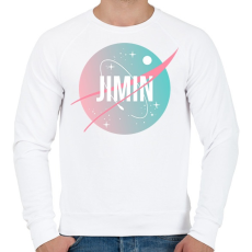 PRINTFASHION BTS NASA: JIMIN - Férfi pulóver - Fehér