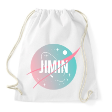 PRINTFASHION BTS NASA: JIMIN - Sportzsák, Tornazsák - Fehér tornazsák