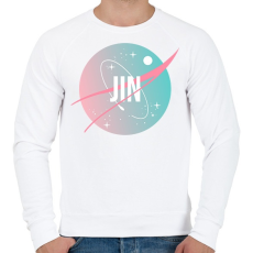 PRINTFASHION BTS NASA: JIN - Férfi pulóver - Fehér