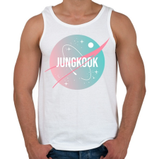 PRINTFASHION BTS NASA: JUNGKOOK - Férfi atléta - Fehér atléta, trikó