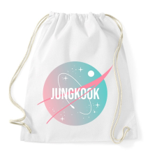 PRINTFASHION BTS NASA: JUNGKOOK - Sportzsák, Tornazsák - Fehér tornazsák