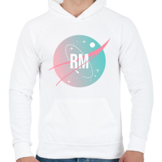 PRINTFASHION BTS NASA: RM - Férfi kapucnis pulóver - Fehér