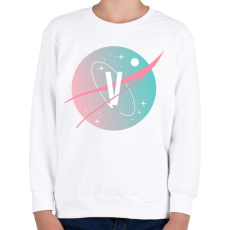 PRINTFASHION BTS NASA: V - Gyerek pulóver - Fehér