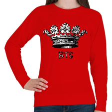 PRINTFASHION BTS - Női pulóver - Piros női pulóver, kardigán