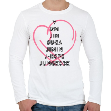 PRINTFASHION BTS PERSONA - Férfi hosszú ujjú póló - Fehér férfi póló