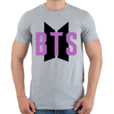 PRINTFASHION BTS - Purple - Férfi póló - Sport szürke