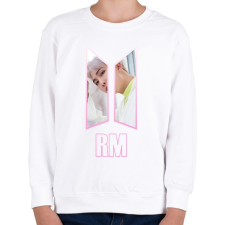 PRINTFASHION BTS RM - Gyerek pulóver - Fehér gyerek pulóver, kardigán