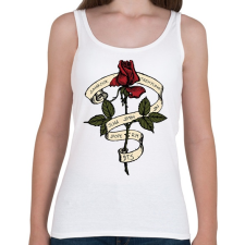 PRINTFASHION BTS rózsa - Női atléta - Fehér női trikó