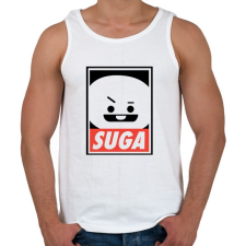 PRINTFASHION BTS Suga - Férfi atléta - Fehér atléta, trikó