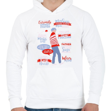PRINTFASHION BTS Suga - Férfi kapucnis pulóver - Fehér férfi pulóver, kardigán