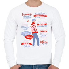 PRINTFASHION BTS Suga - Férfi pulóver - Fehér férfi pulóver, kardigán