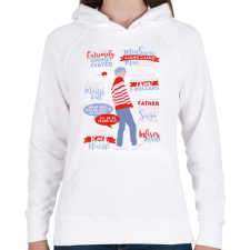 PRINTFASHION BTS Suga - Női kapucnis pulóver - Fehér női pulóver, kardigán