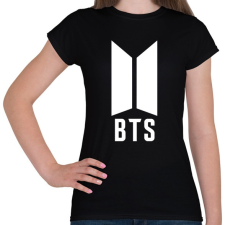 PRINTFASHION BTS white - Női póló - Fekete női póló