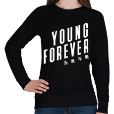 PRINTFASHION BTS Young forever - Női pulóver - Fekete