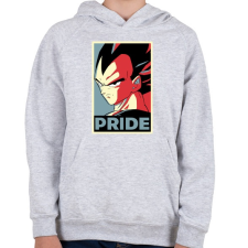 PRINTFASHION Büszke Vegita - Gyerek kapucnis pulóver - Sport szürke gyerek pulóver, kardigán