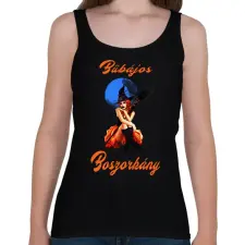 PRINTFASHION bűbájos boszorkány - Női atléta - Fekete női trikó