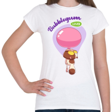 PRINTFASHION Bubblegum lover - Női póló - Fehér
