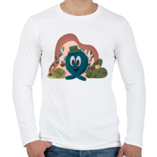 PRINTFASHION Buborékfej - Férfi hosszú ujjú póló - Fehér férfi póló