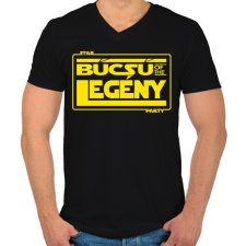 PRINTFASHION bucsu-of-the-legeny-yellow - Férfi V-nyakú póló - Fekete férfi póló