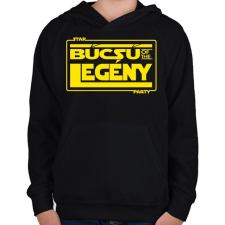PRINTFASHION bucsu-of-the-legeny-yellow - Gyerek kapucnis pulóver - Fekete gyerek pulóver, kardigán