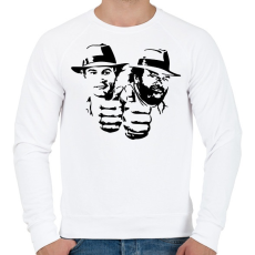 PRINTFASHION Bud Spencer and Terence Hill - Black - Férfi pulóver - Fehér