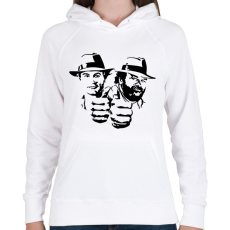 PRINTFASHION Bud Spencer and Terence Hill - Black - Női kapucnis pulóver - Fehér