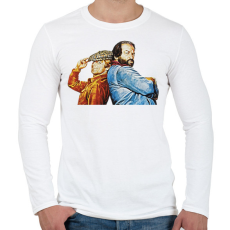 PRINTFASHION Bud Spencer and Terence Hill - Férfi hosszú ujjú póló - Fehér