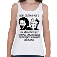 PRINTFASHION Bud Spencer és Terence Hill  (Hogy bírod a piát?)  - Női atléta - Fehér női trikó