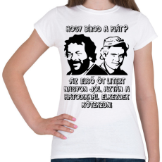 PRINTFASHION Bud Spencer és Terence Hill  (Hogy bírod a piát?)  - Női póló - Fehér