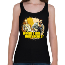 PRINTFASHION Bud Spencer és Terence Hill - Női atléta - Fekete női trikó
