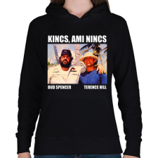 PRINTFASHION Bud Spencer és Terence Hill - Női kapucnis pulóver - Fekete női pulóver, kardigán