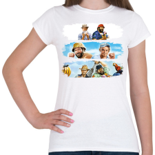 PRINTFASHION Bud Spencer és Terence Hill - Női póló - Fehér női póló