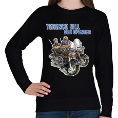 PRINTFASHION Bud Spencer és Terence Hill  - Női pulóver - Fekete