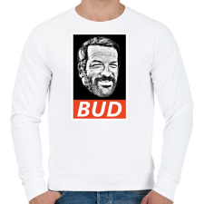 PRINTFASHION BUD SPENCER - Férfi pulóver - Fehér férfi pulóver, kardigán