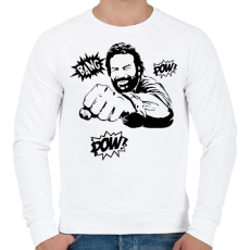 PRINTFASHION Bud Spencer - Férfi pulóver - Fehér