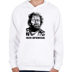 PRINTFASHION bud spencer - Gyerek kapucnis pulóver - Fehér