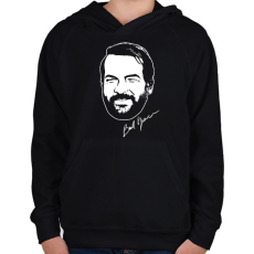 PRINTFASHION Bud Spencer - Gyerek kapucnis pulóver - Fekete